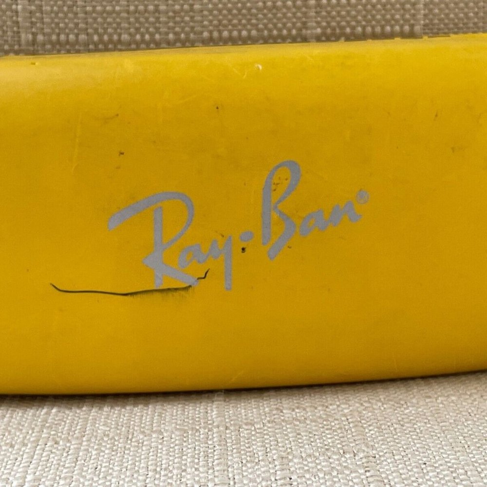ray-ban Glasses Case Yellow Hard Case Authentic Ray-Ban - Picture 5 of 12